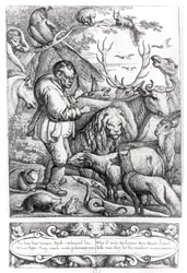 Illustration aus der Einleitung zu Äsops Fabeln, 1666